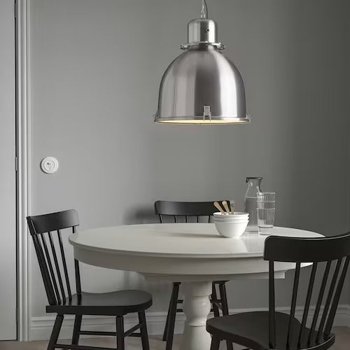 IKEA SVARTNORA Pendant lamp, stainless steel effect, 38 cm (15 ") | IKEA ceiling lights | Eachdaykart - EachDayKart