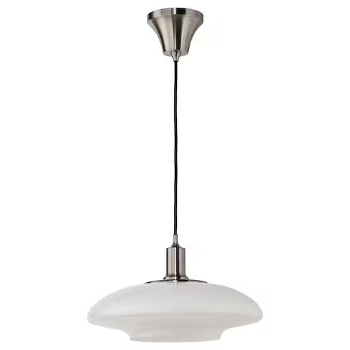 IKEA TALLBYN Pendant lamp, nickel-plated/opal white glass, | IKEA ceiling lights | Eachdaykart - EachDayKart