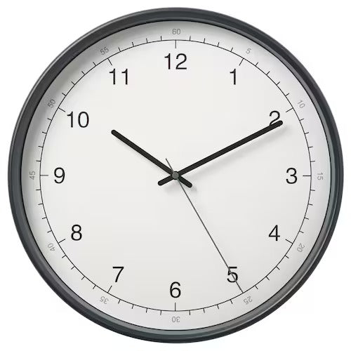 IKEA TAGGAD Wall clock, white/grey | IKEA Wall & table clocks | Eachdaykart - EachDayKart