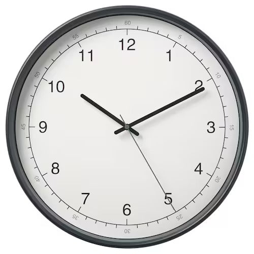 IKEA TAGGAD Wall clock, white/grey | IKEA Wall & table clocks | Eachdaykart