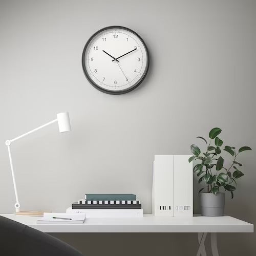 IKEA TAGGAD Wall clock, white/grey | IKEA Wall & table clocks | Eachdaykart - EachDayKart