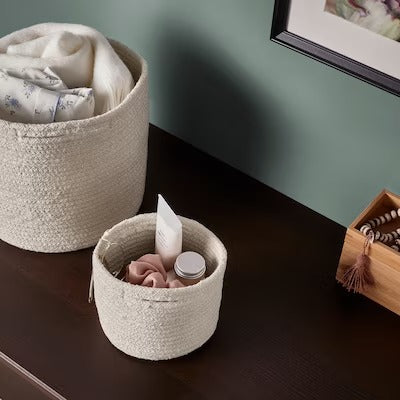 IKEA TJABBIG Basket, natural | IKEA Baskets | IKEA Storage boxes & baskets | IKEA Small storage & organisers | Eachdaykart - EachDayKart