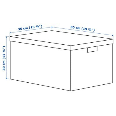 TJENA Storage box with lid, white - IKEA