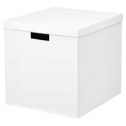 IKEA TJENA Storage box with lid, white | IKEA Paper & media boxes | IKEA Storage boxes & baskets | IKEA Small storage & organisers | Eachdaykart - EachDayKart