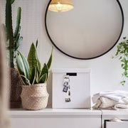 IKEA TJENA Storage box with lid, white | IKEA Paper & media boxes | IKEA Storage boxes & baskets | IKEA Small storage & organisers | Eachdaykart - EachDayKart