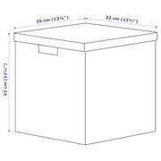 IKEA TJENA Storage box with lid, white | IKEA Paper & media boxes | IKEA Storage boxes & baskets | IKEA Small storage & organisers | Eachdaykart - EachDayKart