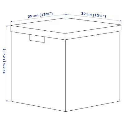IKEA TJENA Storage box with lid, white | IKEA Paper & media boxes | IKEA Storage boxes & baskets | IKEA Small storage & organisers | Eachdaykart - EachDayKart