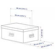 IKEA TJOG Storage box with lid, dark grey | IKEA Paper & media boxes | IKEA Storage boxes & baskets | IKEA Small storage & organisers | Eachdaykart - EachDayKart