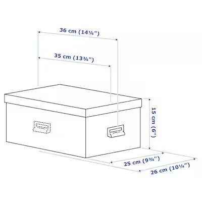 IKEA TJOG Storage box with lid, dark grey | IKEA Paper & media boxes | IKEA Storage boxes & baskets | IKEA Small storage & organisers | Eachdaykart - EachDayKart