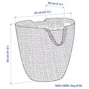 IKEA TOLKNING Hanging basket, jute | IKEA Baskets | IKEA Storage boxes & baskets | IKEA Small storage & organisers | Eachdaykart - EachDayKart