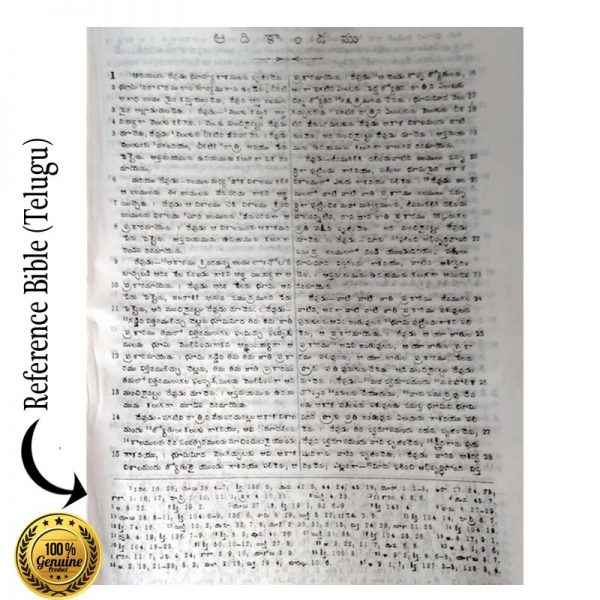 Telugu Old Version Reference Bible with Zip (Black) By BSI – Telugu Bibles – Telugu christian books - EachDayKart