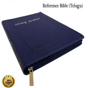 Telugu Ov Reference Bible Zip Silver Edge Bsi Version Old And New Testament Bonded Leather - EachDayKart