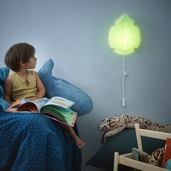 IKEA UPPLYST LED wall lamp, leaf green | IKEA Children's lighting | Eachdaykart