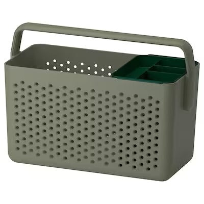IKEA UPPRAMEN Storage basket, grey-green | IKEA Bathroom boxes & baskets | IKEA Storage boxes & baskets | IKEA Small storage & organisers | Eachdaykart - EachDayKart