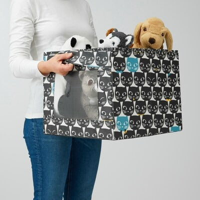 IKEA UPPRYMD Box, white/black patterned | IKEA Children's boxes & baskets | IKEA Storage boxes & baskets | IKEA Small storage & organisers | Eachdaykart - EachDayKart