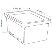 IKEA UPPSNOFSAD Storage box with lid, black | IKEA Secondary storage boxes | IKEA Storage boxes & baskets | IKEA Small storage & organisers | Eachdaykart - EachDayKart