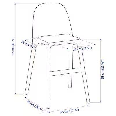 IKEA URBAN Junior chair, white | IKEA Junior dining chairs | IKEA Children's chairs | Eachdaykart