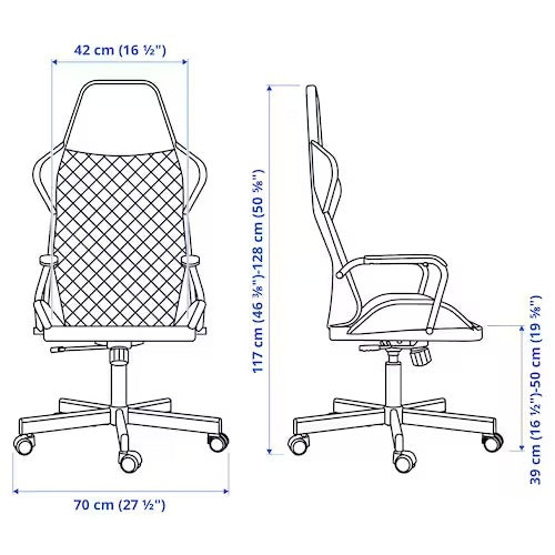 IKEA UTESPELARE Gaming chair, Bomstad black | IKEA Gaming chairs | IKEA Desk chairs | Eachdaykart - EachDayKart