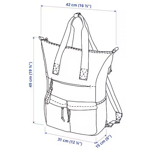 IKEA VARLDENS Backpack, black | Travel bags | IKEA Bags | Eachdaykart