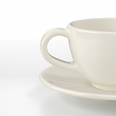 IKEA VARDAGEN Coffee cup and saucer, off-white | IKEA Mugs & cups | IKEA Coffee & tea | Eachdaykart