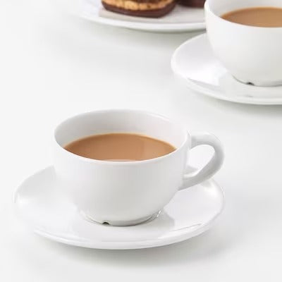 IKEA VARDAGEN Coffee cup and saucer, off-white | IKEA Mugs & cups | IKEA Coffee & tea | Eachdaykart