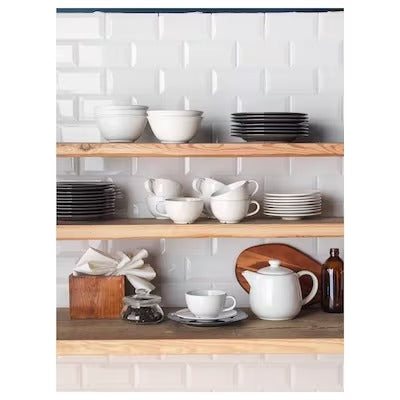 IKEA VARDAGEN Teacup with saucer, off-white | IKEA Mugs & cups | IKEA Coffee & tea | Eachdaykart