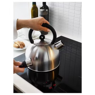 IKEA VATTENTAT Kettle, stainless steel/black | IKEA Tea pots & accessories | IKEA Coffee & tea | Eachdaykart