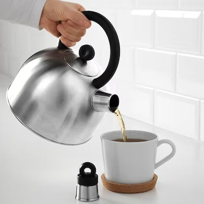 IKEA VATTENTAT Kettle, stainless steel/black | IKEA Tea pots & accessories | IKEA Coffee & tea | Eachdaykart