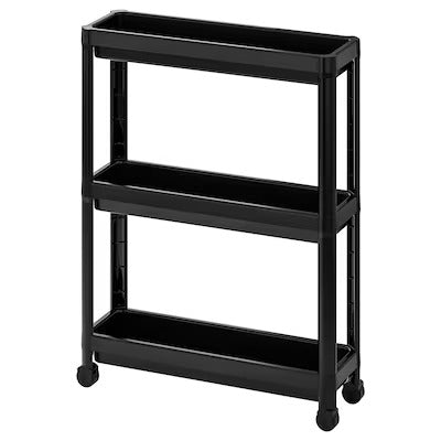 IKEA VESKEN Trolley, black | IKEA Kitchen islands & trolleys | IKEA Trolleys | Eachdaykart - EachDayKart